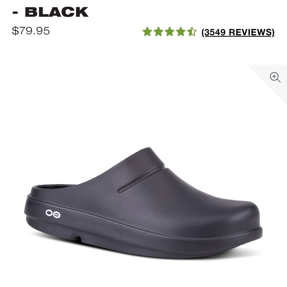 OOFOS Women's Black Slip-On Loafers